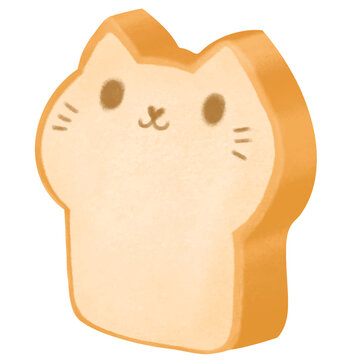 recommend clip art: Cat bread. Cute Animal bread. Fresh baking element. Sweet and dessert clip art for decoration.
