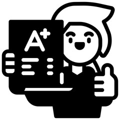 exam solid icon