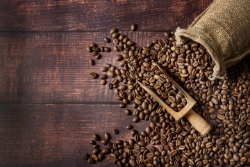 Coffee beans and scope