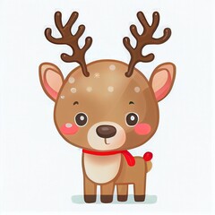 Fototapeta premium christmas reindeer rudolph with a nose illustration