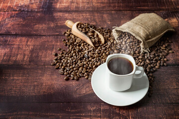 Cup of Coffee and beans