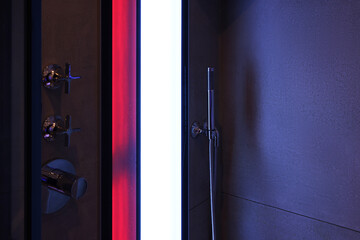 Modern shower with Infrared spectrum and UV light