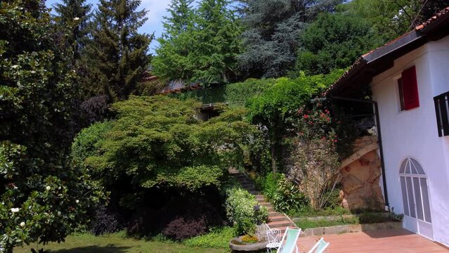 Drone Rising High From B And B L'uovo E La Faina Stunning Guest House , Busca (CN), Italy