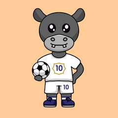 vector illustration of the animal character wearing a soccer jersey at the world cup