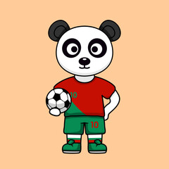 vector illustration of the animal character wearing a soccer jersey at the world cup