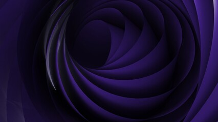 Dark Purple Gradational Mathematical Geometric Cylinder under White Spot Lighting Background. Conceptual 3D CG of technological innovations, strategies and revolutions.