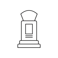 Tombstone line icon design, outline vector sign,  isolated on white background. vector illustration. 