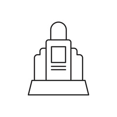 Tombstone line icon design, outline vector sign,  isolated on white background. vector illustration. 