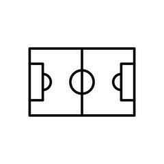soccer field icon. outline icon