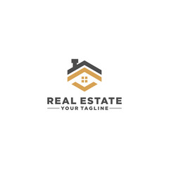 Real estate logo in white background