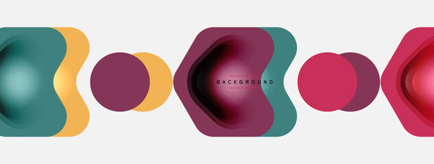 Color arrow shapes on white backdrop. Minimal geometric abstract background. Vector illustration for wallpaper banner background or landing page