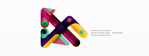 Colorful dynamic stripe composition. Lines geometric creative abstract background for wallpaper, banner or landing