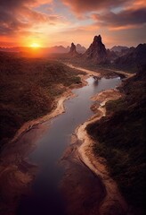 Fototapeta premium River Mountain