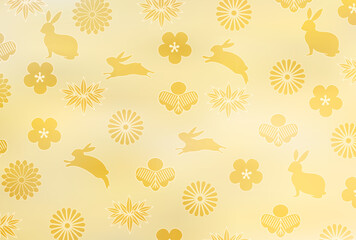 卯　年賀状　和柄　背景