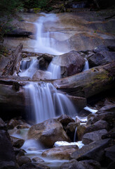 A silk like stream water fall in a creek