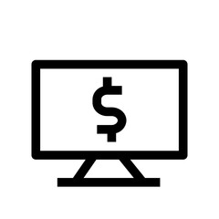 Business Finance Forward Monitor Screen Business And Finance Dollar Icon