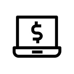 Business Finance Laptop Computer Business And Finance Dollar Money Icon