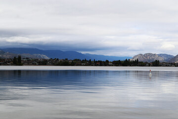 lake and mountains
