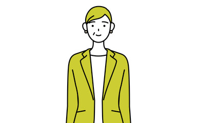 スーツ姿のシニア女性、女性管理職・キャリアウーマン