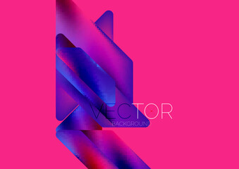 Tech minimal geometric wallpaper. Creative abstract background. Vector illustration for wallpaper banner background or landing page