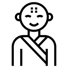 monk outline icon