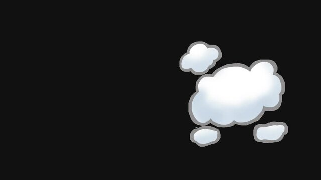 もくもくの煙のアニメーション ブルー系