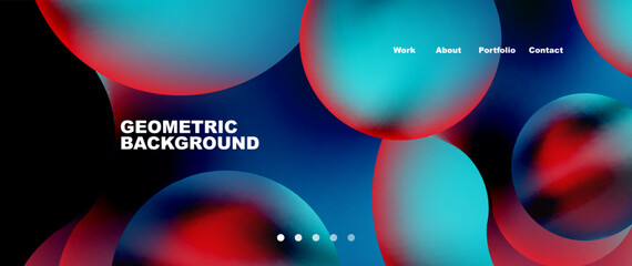 Flowing gradient colors and round elements and circles. Vector illustration for wallpaper, banner, background, leaflet, catalog, cover, flyer © antishock