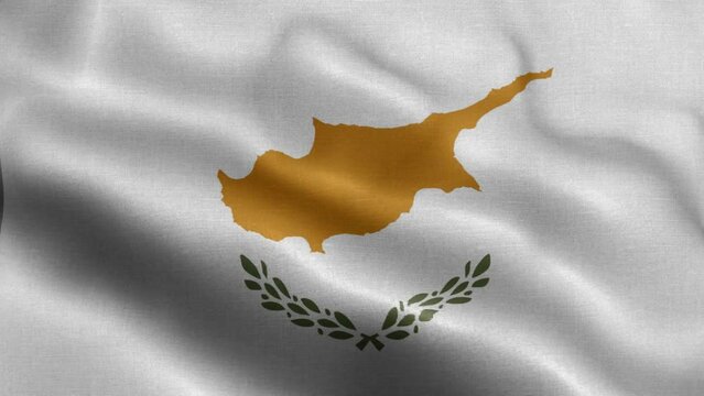 Flag of Chipre fluttering in the wind.