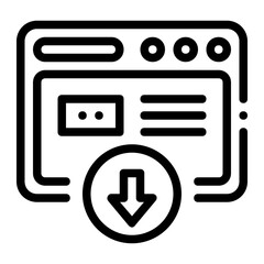 Icon Website Download With Style Outline
