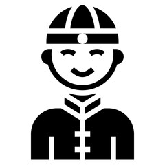 boy glyph icon