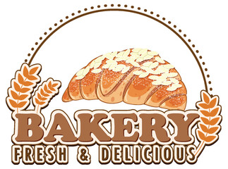 Bakery fresh and delicious text for banner or poster design