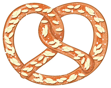 recommend clip art: Almond pretzel bread islated