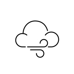 Windy stormy weather icon. Pixel perfect, editable stroke simple line design