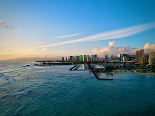 Honolulu Hawaii at sunset