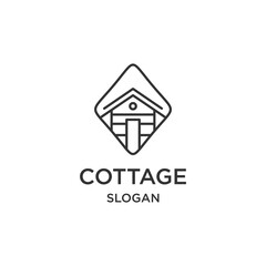 Cottage logo template vector illustration design