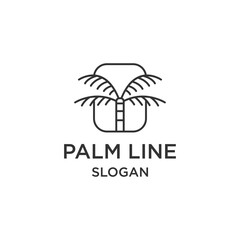  Palm logo icon design template 