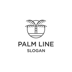  Palm logo icon design template 