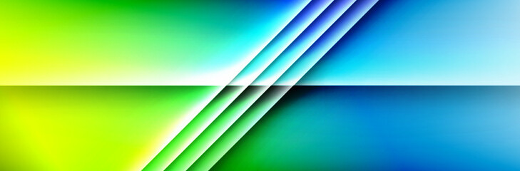 Obraz premium Abstract background - squares and lines composition created with lights and shadows. Technology or business digital template. Trendy simple fluid color gradient abstract background