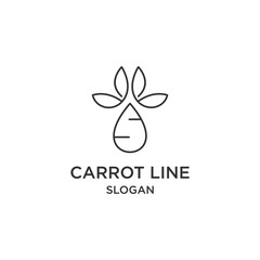 Carrot logo icon design template vector illustration