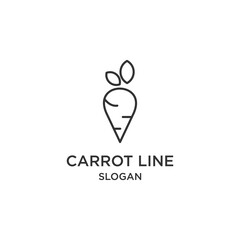 Carrot logo icon design template vector illustration