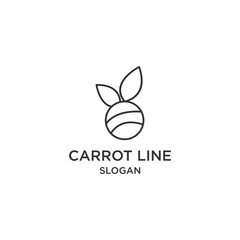 Carrot logo icon design template vector illustration