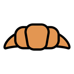croissant filled line icon