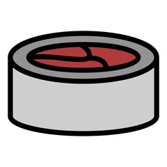 meat filled line icon