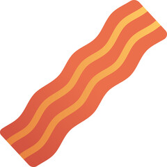 Bacon isolated on white background, illustration, icon, element