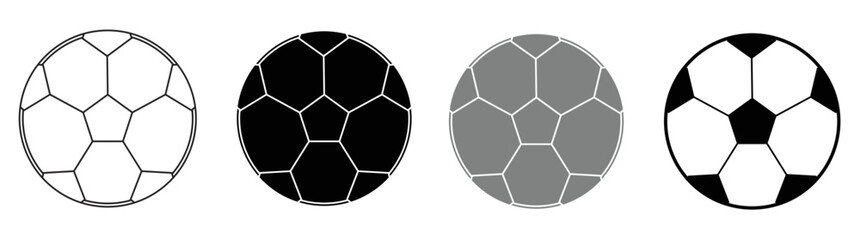 Fototapeta premium set icon soccer ball symple. style your sign symbol, vector illustration