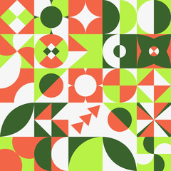 Geometric Bauhaus Pattern design. Abstract Background design template. Vector Shape and modern art. 