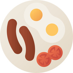 Breakfast isolated on white background, illustration, icon, element