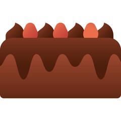 Cake slice isolated on white background, illustration, icon, element