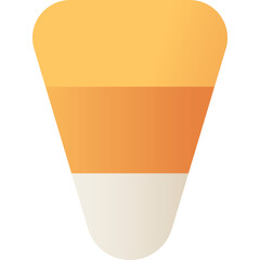 Candy corn isolated on white background, illustration, icon, element