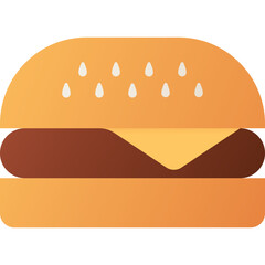 Cheeseburger isolated on white background, illustration, icon, element